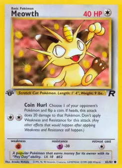 Pokémon-Karte Meowth 062/082