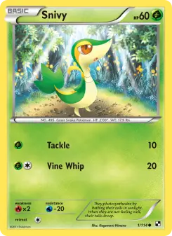 Pokémon-Karte Snivy 001/114
