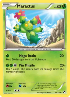 Pokémon-Karte Maractus 011/114