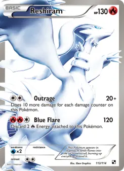 Pokémon-Karte Reshiram 113/114