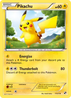 Pokémon-Karte Pikachu 115/114
