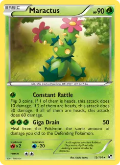 Pokémon-Karte Maractus 012/114