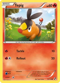 Pokémon-Karte Tepig 015/114