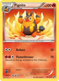 Pokémon-Karte Pignite 018/114