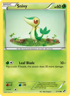 Pokémon-Karte Snivy 002/114