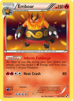 Pokémon-Karte Emboar 020/114