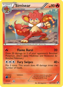 Pokémon-Karte Simisear 022/114