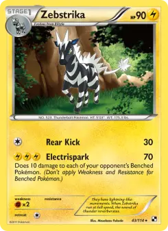 Pokémon-Karte Zebstrika 043/114