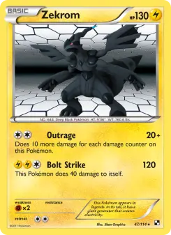 Pokémon-Karte Zekrom 047/114