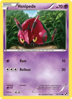 Pokémon-Karte Venipede 052/114