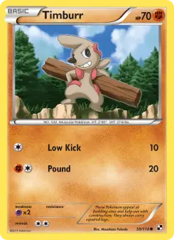 Pokémon-Karte Timburr 059/114