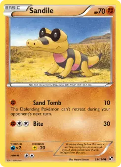 Pokémon-Karte Sandile 063/114