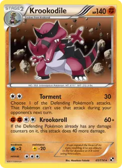 Pokémon-Karte Krookodile 065/114