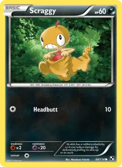 Pokémon-Karte Scraggy 068/114