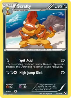 Pokémon-Karte Scrafty 069/114