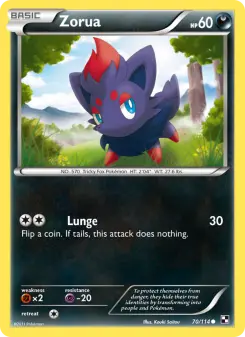 Pokémon-Karte Zorua 070/114