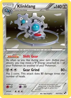 Pokémon-Karte Klinklang 076/114