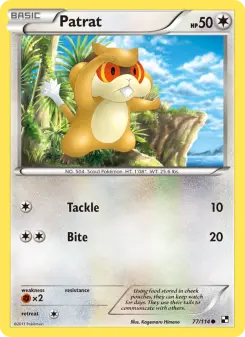 Pokémon-Karte Patrat 077/114