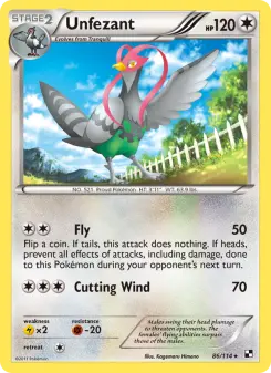 Pokémon-Karte Unfezant 086/114