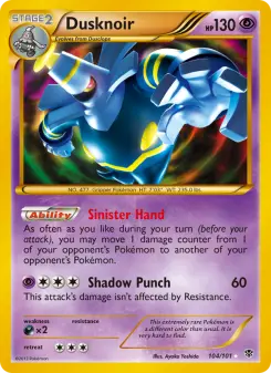 Pokémon-Karte Dusknoir 104/101
