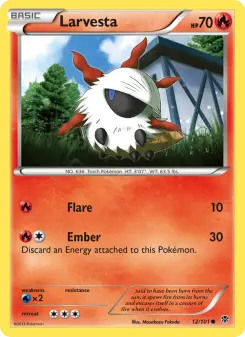 Pokémon-Karte Larvesta 012/101