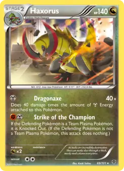 Pokémon-Karte Haxorus 069/101