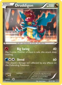 Pokémon-Karte Druddigon 070/101