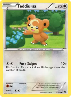 Pokémon-Karte Teddiursa 075/101