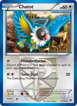Pokémon-Karte Chatot 077/101