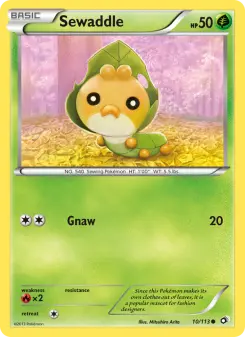 Pokémon-Karte Sewaddle 010/113