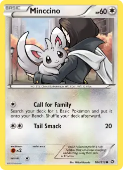 Pokémon-Karte Minccino 104/113