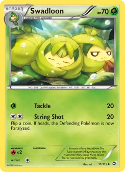 Pokémon-Karte Swadloon 011/113