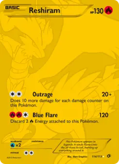 Pokémon-Karte Reshiram 114/113