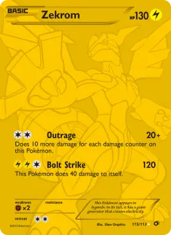 Pokémon-Karte Zekrom 115/113