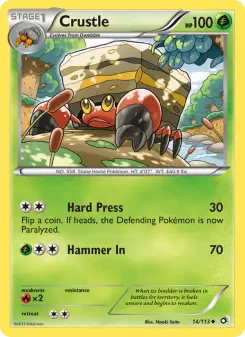 Pokémon-Karte Crustle 014/113