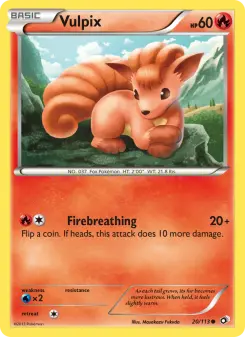 Pokémon-Karte Vulpix 020/113