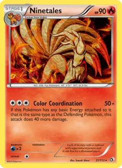 Pokémon-Karte Ninetales 021/113