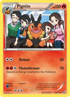 Pokémon-Karte Pignite 026/113