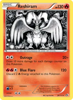 Pokémon-Karte Reshiram 028/113
