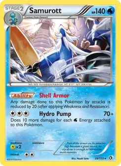 Pokémon-Karte Samurott 039/113