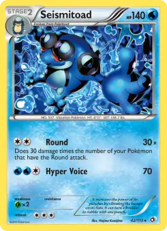 Pokémon-Karte Seismitoad 042/113