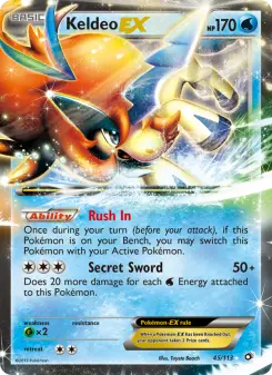 Pokémon-Karte Keldeo-EX 045/113