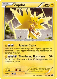Pokémon-Karte Zapdos 046/113