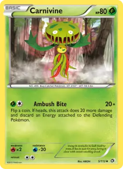 Pokémon-Karte Carnivine 005/113