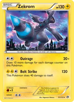 Pokémon-Karte Zekrom 051/113