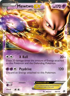 Pokémon-Karte Mewtwo-EX 054/113
