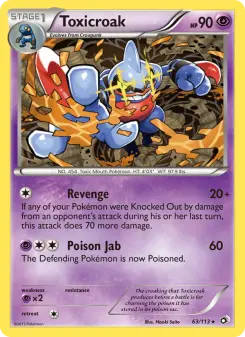 Pokémon-Karte Toxicroak 063/113