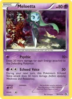 Pokémon-Karte Meloetta 078/113