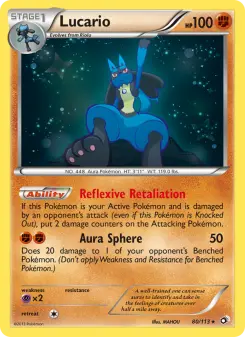 Pokémon-Karte Lucario 080/113