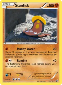 Pokémon-Karte Stunfisk 083/113